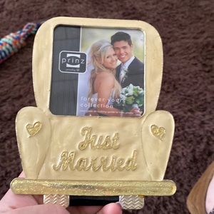 Just married picture frame